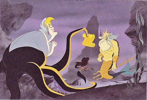 Walt-Disney-Production-Cels-Ursula-Princess-Ariel-King-Triton-walt-disney-characters-34263548-500-339